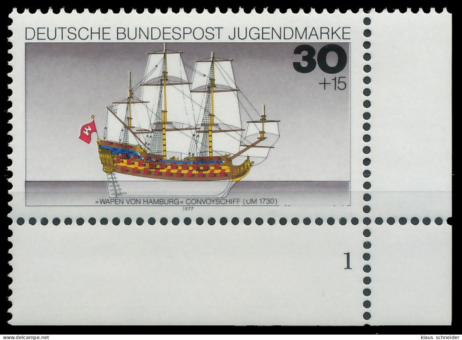 BRD BUND 1977 Nr 929 Postfrisch FORMNUMMER 1 X3D0B3A - Unused Stamps