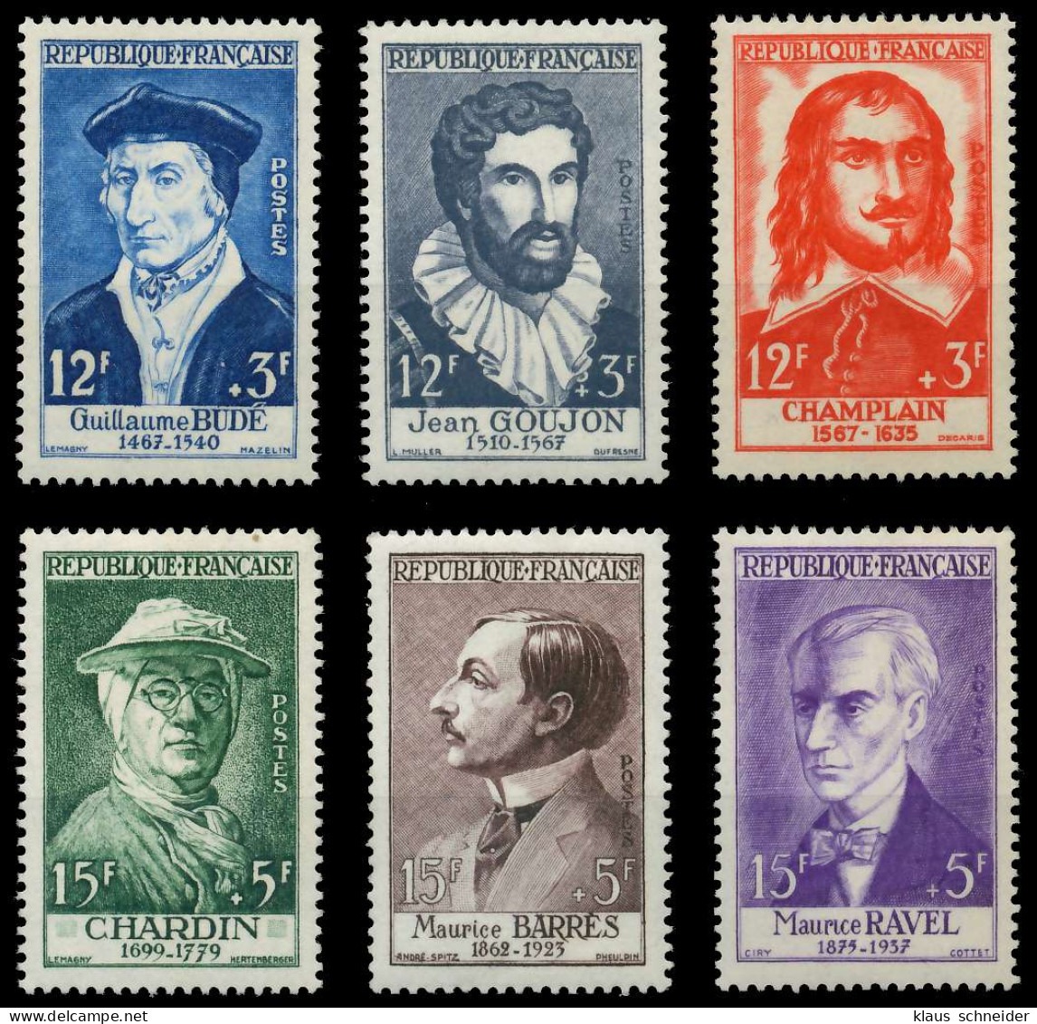 FRANKREICH 1956 Nr 1094-1099 Postfrisch X40B91A - Unused Stamps