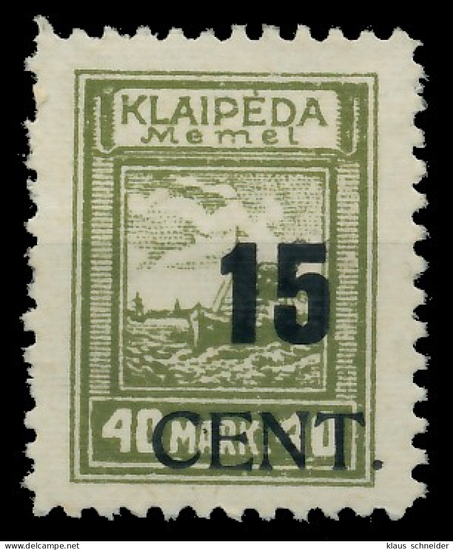 MEMEL 1923 Nr 193I Ungebraucht X41150E - Memelgebiet 1923