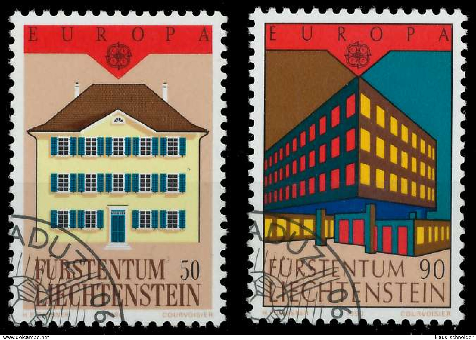 LIECHTENSTEIN 1990 Nr 984-985 Gestempelt X5D2ECE - Oblitérés