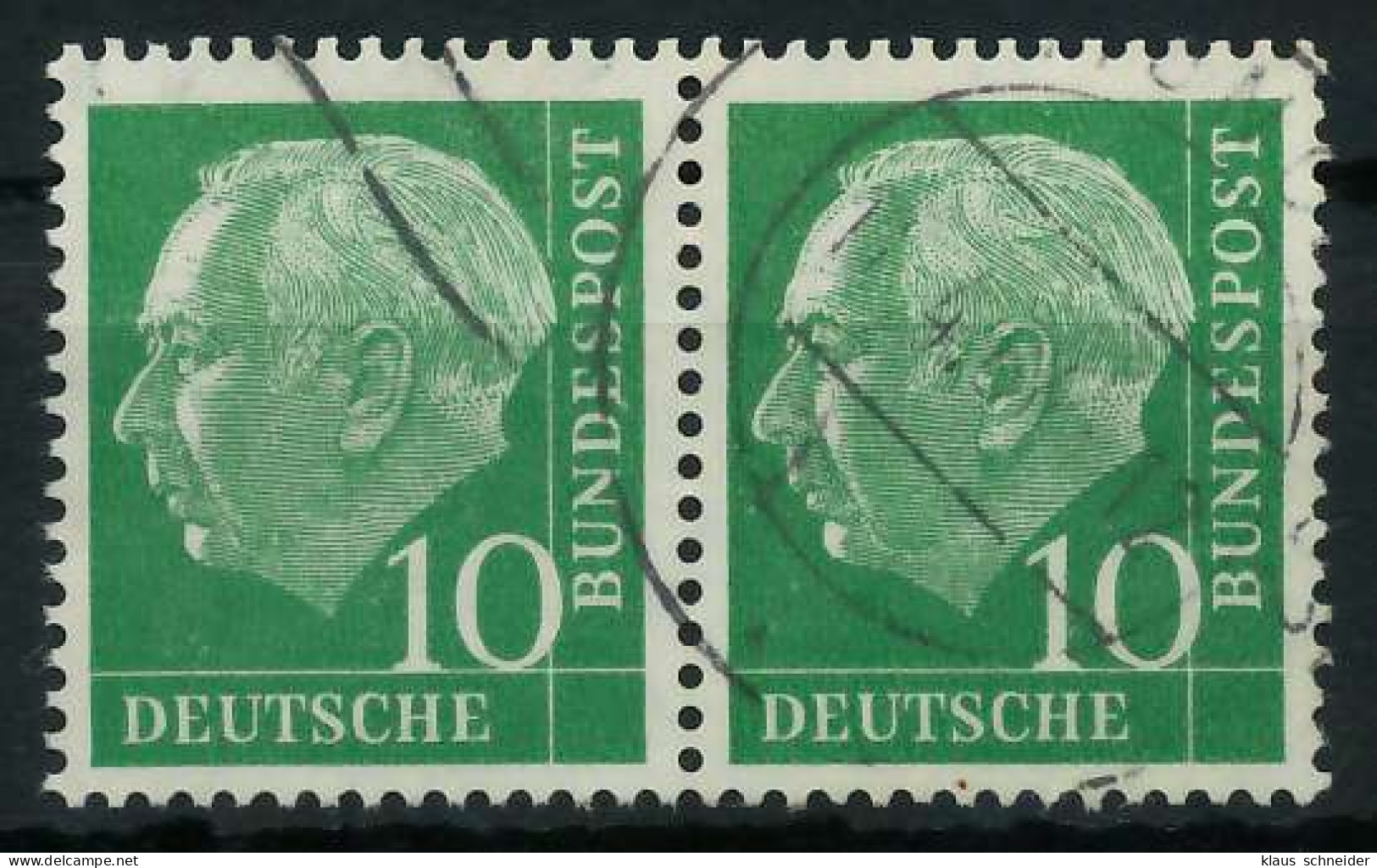 BRD BUND DS HEUSS 1 Nr 183y Gestempelt WAAGR PAAR X69B882 - Used Stamps