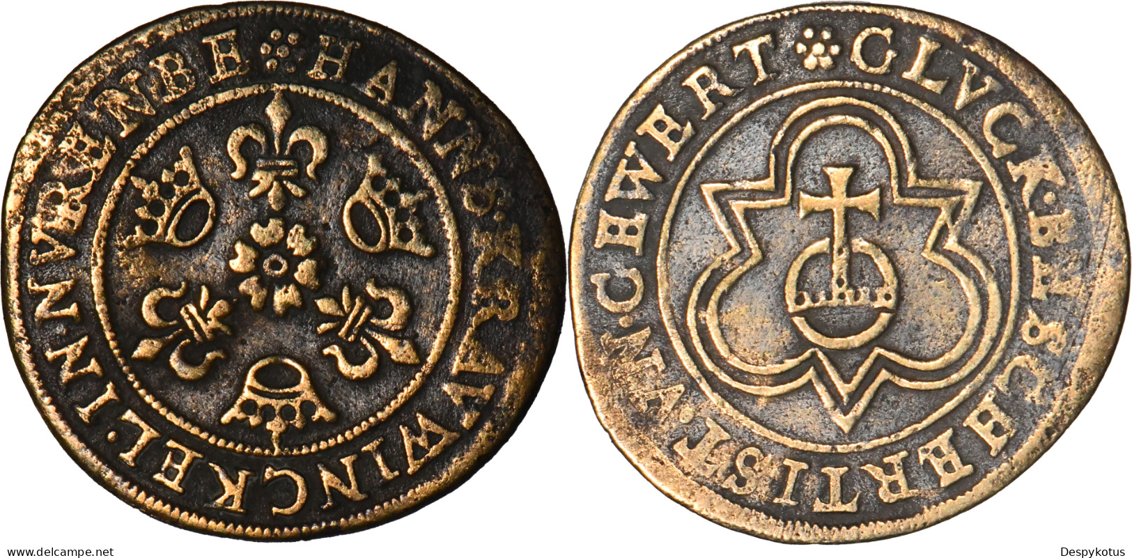 ALLEMAGNE - Jeton De Nurenberg - HANNS KRAVWINCKEL II - 1586 - GLVCK• BESCHERT• IST• VN• GEWERT - 19-198 - Monedas/ De Necesidad