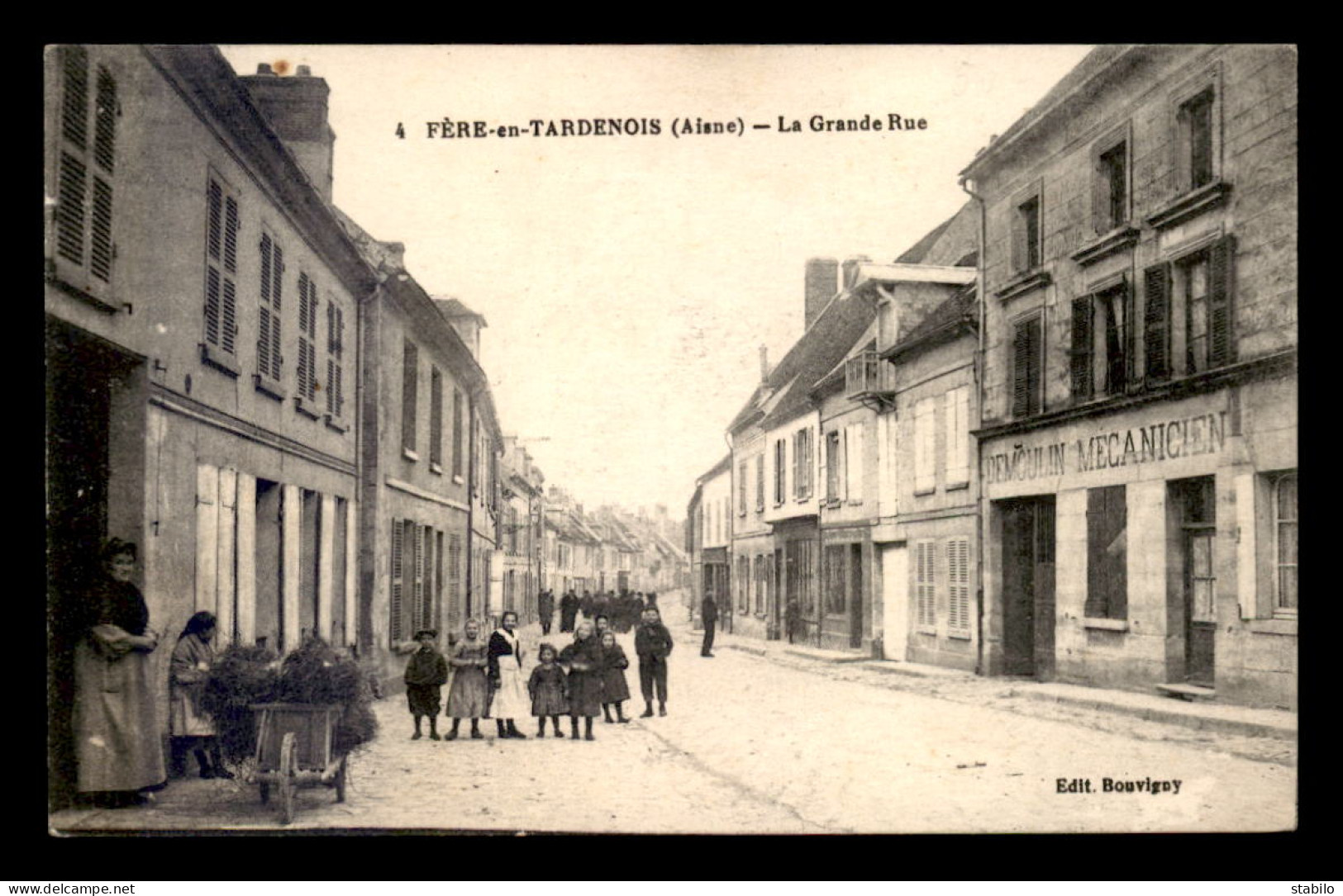 02 - FERE-EN-TARDENOIS - LA GRANDE RUE - DEMOULIN MECANICIEN - Fere En Tardenois