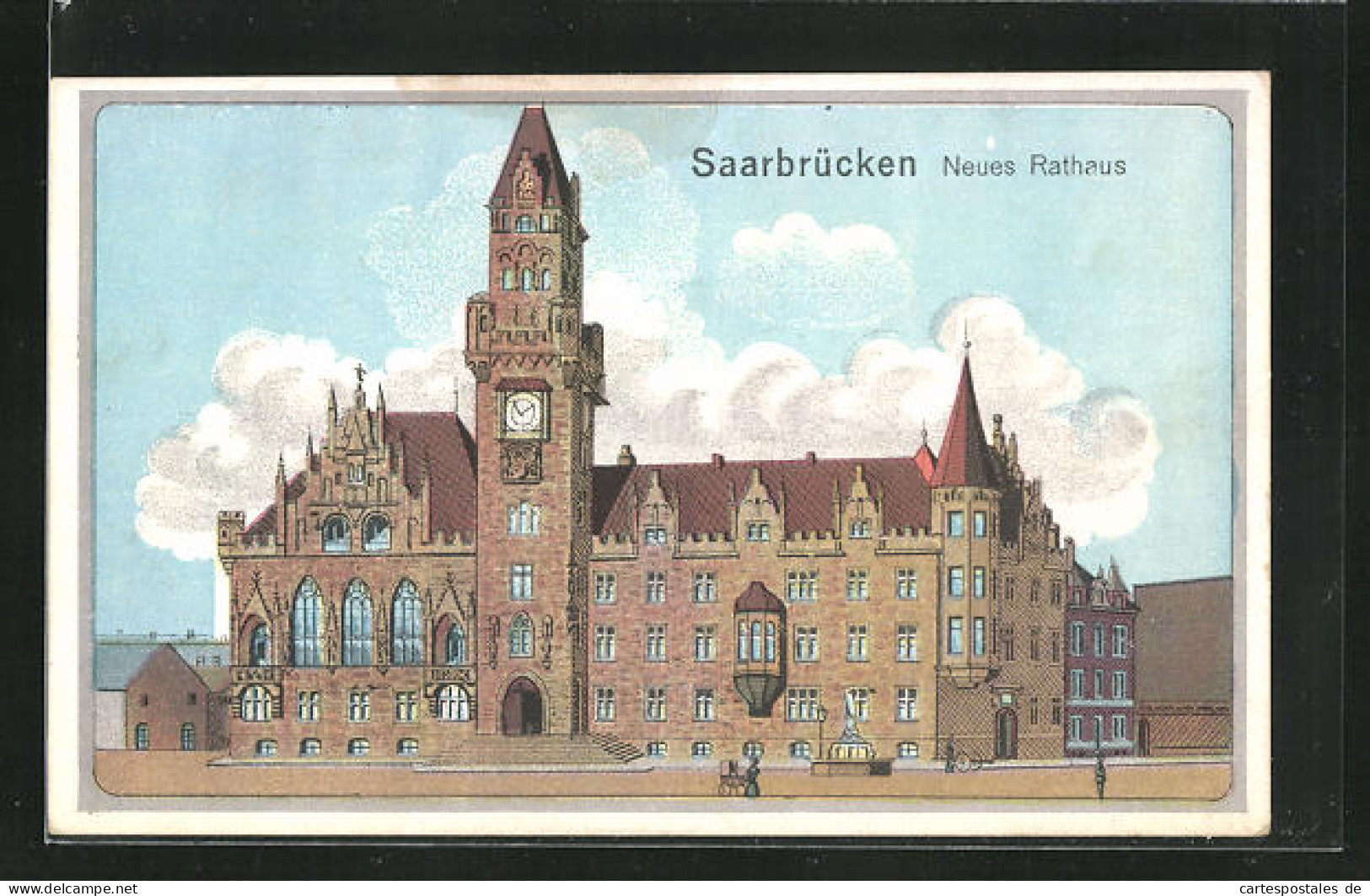 AK Saarbrücken / Saar, Neues Rathaus  - Saarbrücken