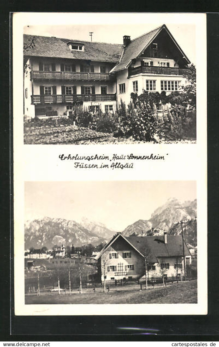 AK Füssen I. Allgäu, Hotel Haus Sonnenschein  - Füssen