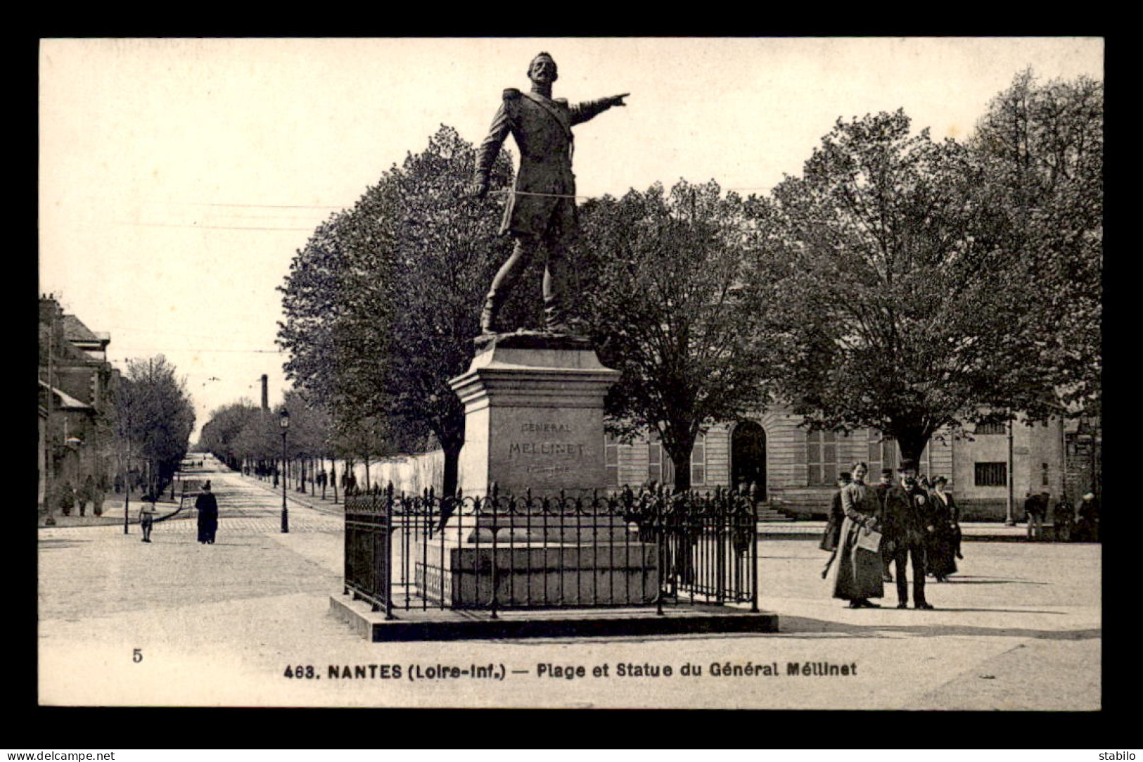 44 - NANTES - PLACE ET STATUE DU GENERAL MELLINET - Nantes