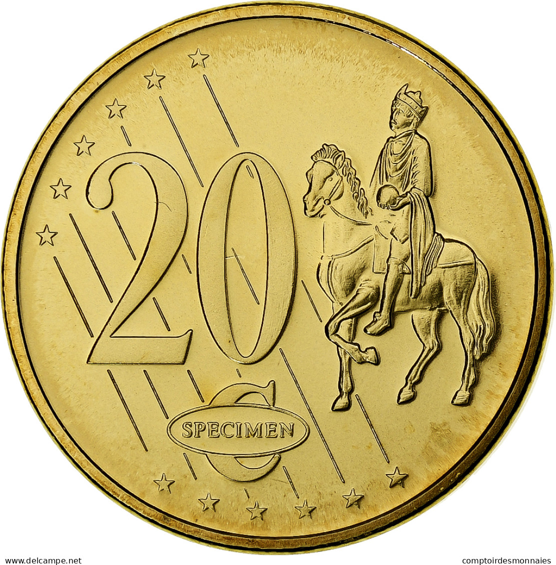 Pologne, 20 Euro Cent, Fantasy Euro Patterns, Essai-Trial, 2003, Or Nordique - Essais Privés / Non-officiels