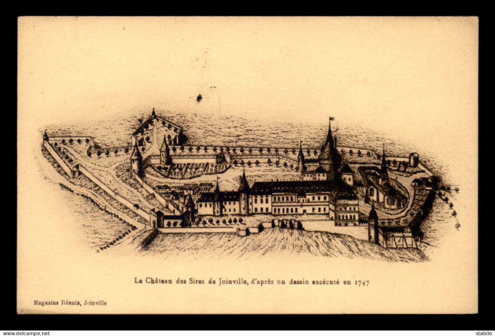 52 - JOINVILLE - LE CHATEAU DES SIRES - DESSIN DE 1747 - Joinville