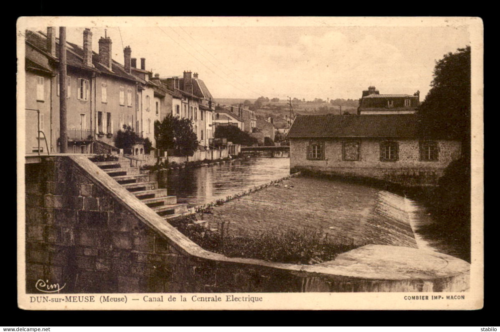 55 - DUN-SUR-MEUSE - CANAL DE LA CENTRALE ELECTRIQUE - EDITEUR COMBIER - Dun Sur Meuse
