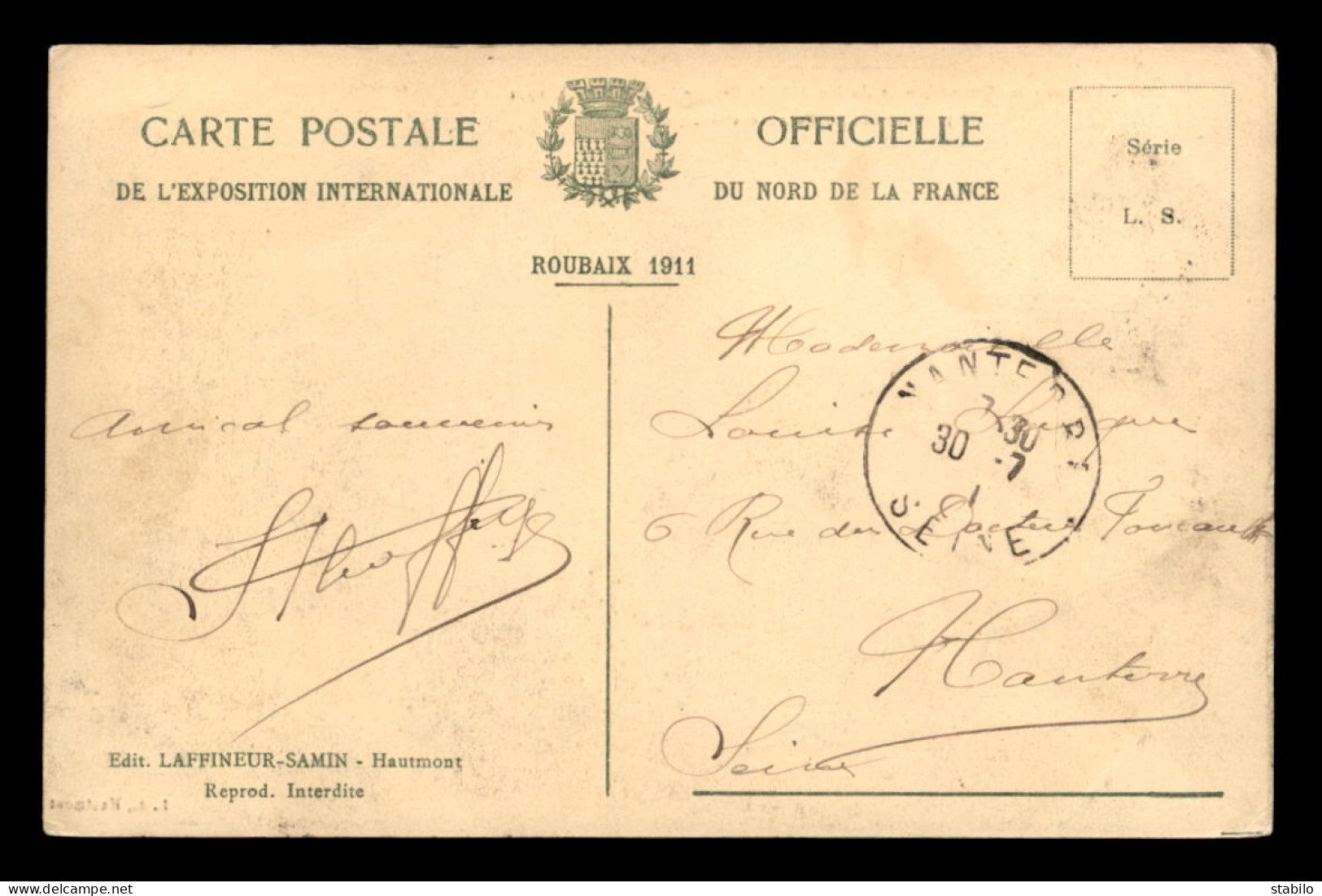 59 - ROUBAIX - EXPOSITION INTERNATIONALE 1911 - ANNEXE DU PALAIS DES MACHINES - Roubaix