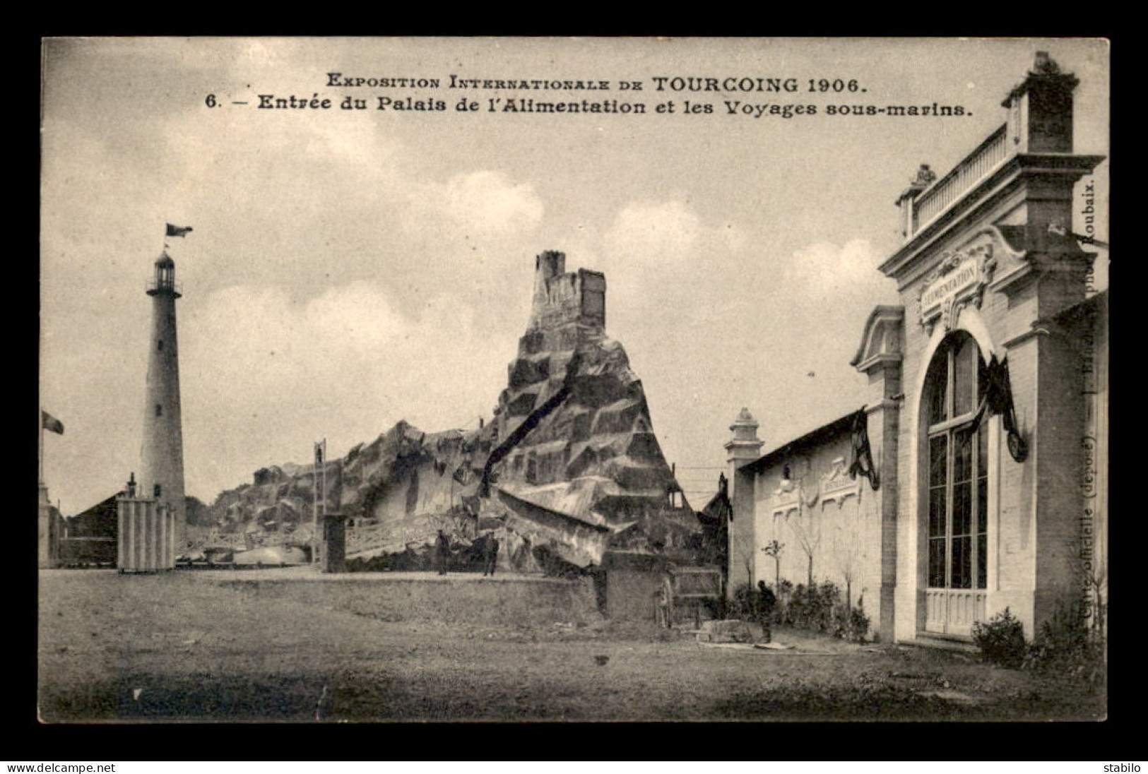 59 - TOURCOING - EXPOSITION INTERNATIONALE 1906 - PALAIS DE L'ALIMENTATION ET LES VOYAGES SOUS-MARINS - Tourcoing