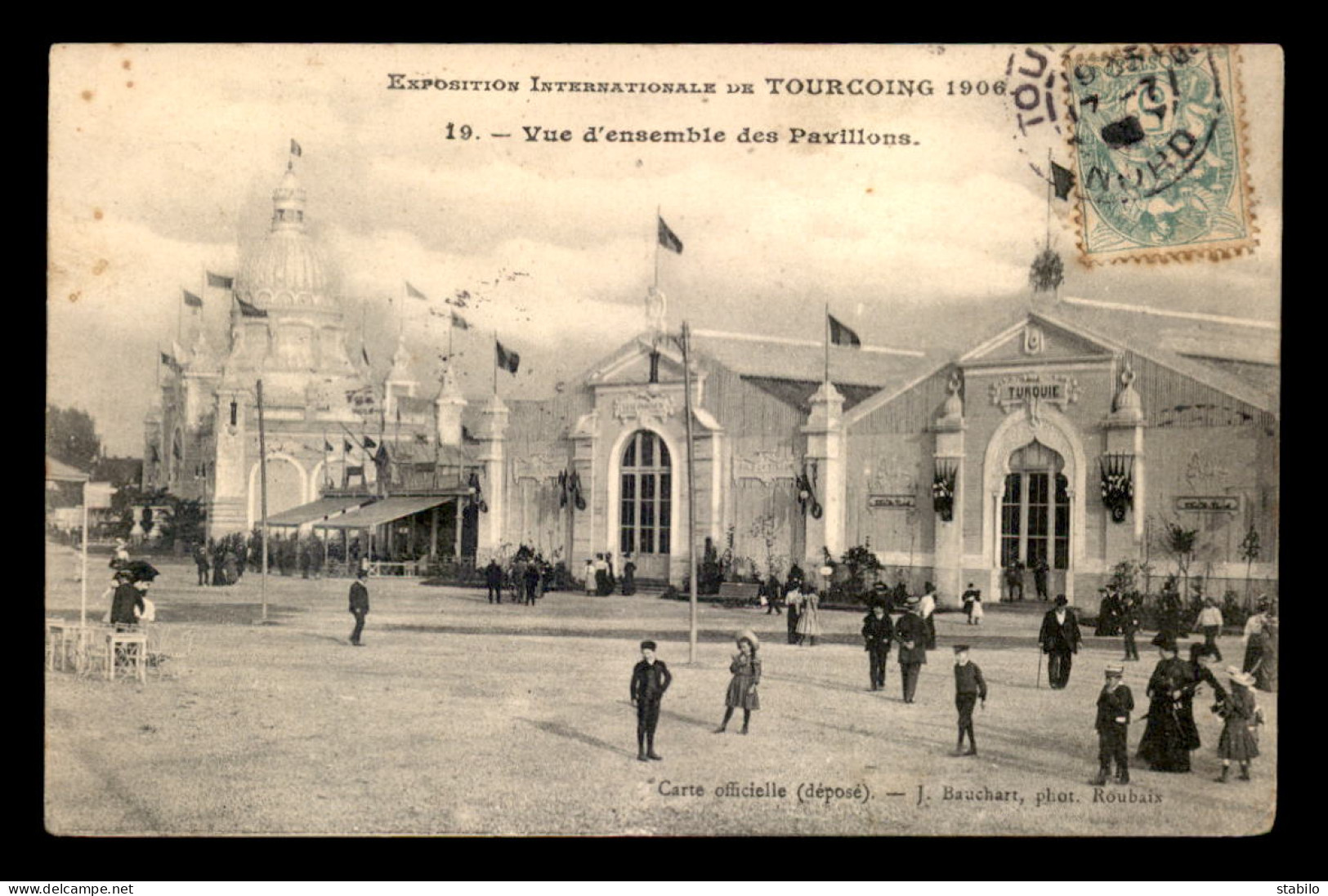 59 - TOURCOING - EXPOSITION INTERNATIONALE 1906 - VUE D'ENSEMBLE DES PAVILLONS - Tourcoing