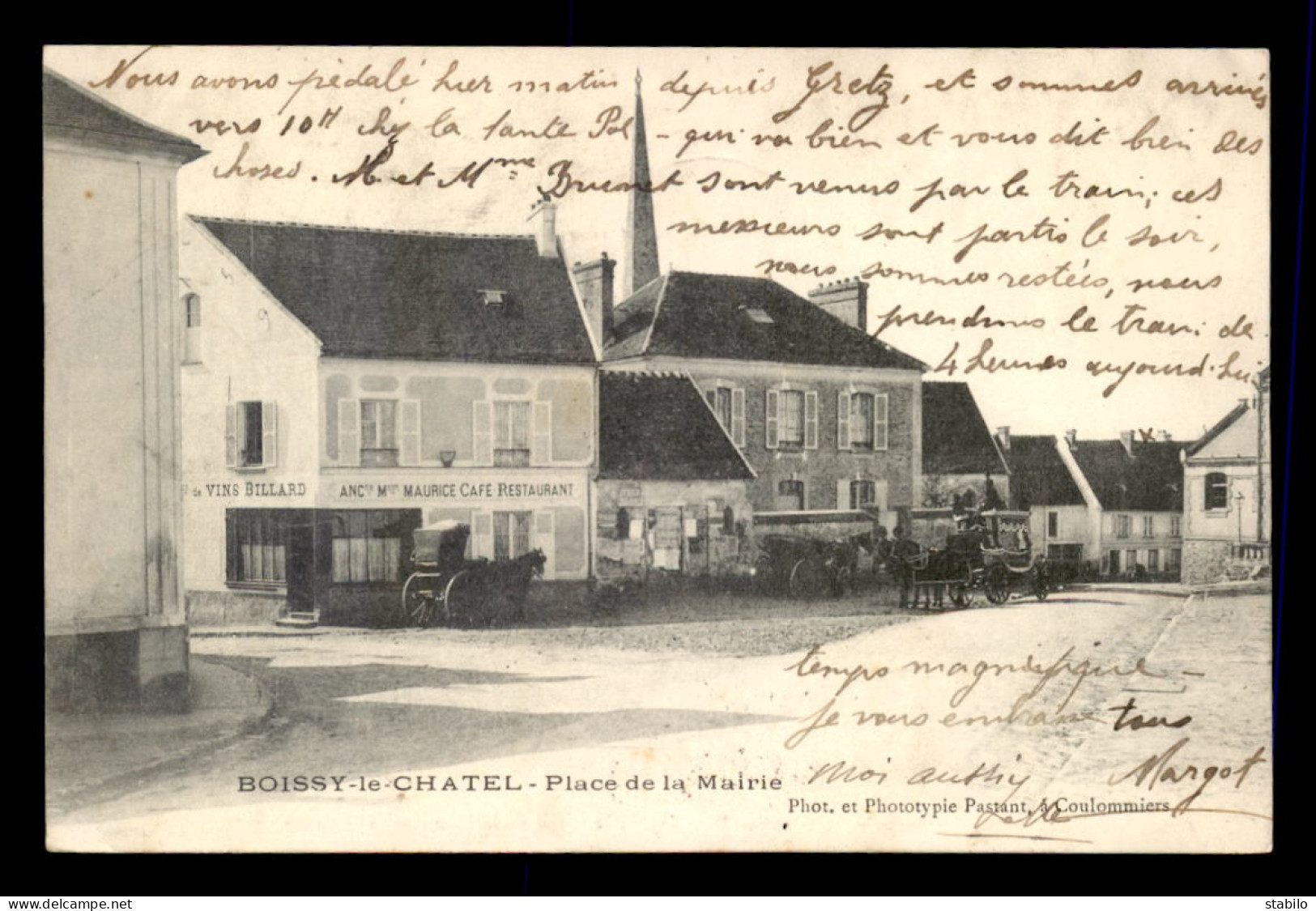 77 - BOISSY-LE-CHATEL - PLACE DE LA MAIRIE - CORBILLARD - Other & Unclassified