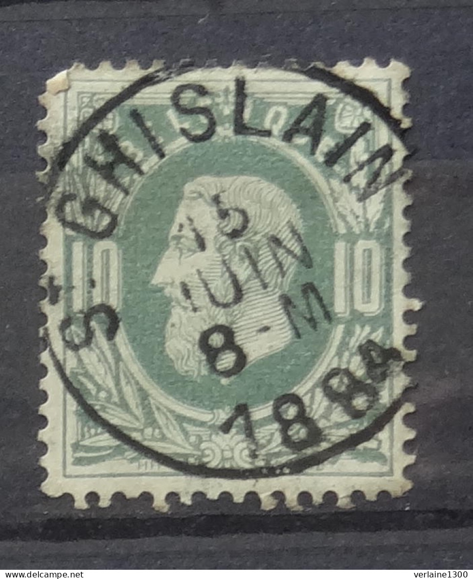 30 Avec Belle OblitérationSt Ghislain - 1869-1883 Leopold II
