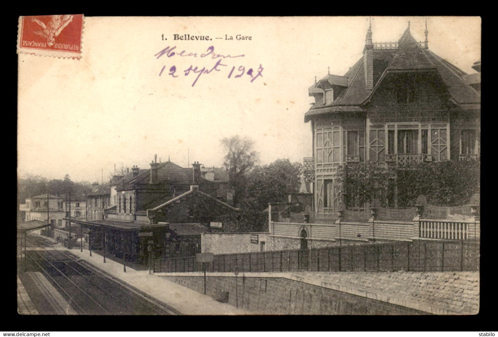 92 - MEUDON-BELLEVUE - LA GARE DE CHEMIN DE FER  - Meudon