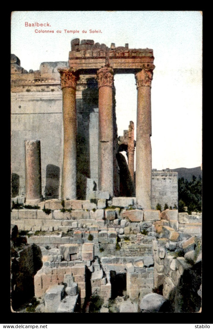 LIBAN - BAALBECK - COLONNES DU TEMPLE DU SOLEIL - Líbano