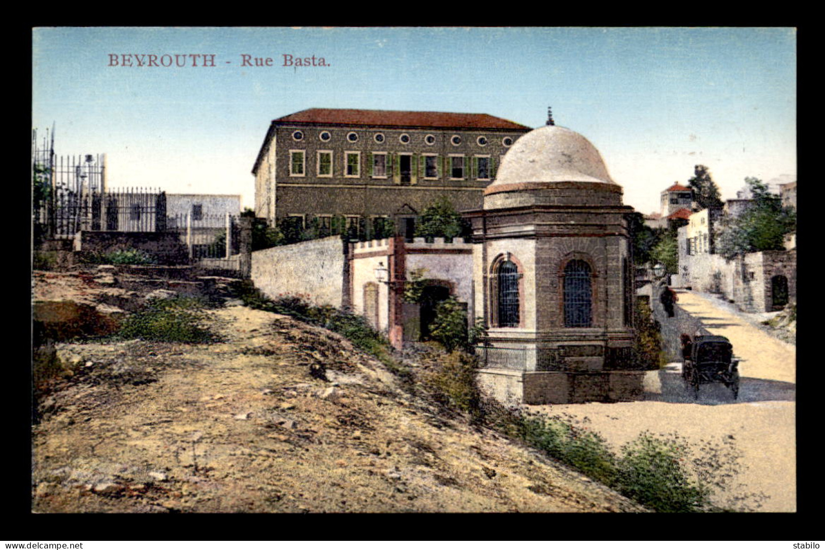 LIBAN - BEYROUTH - RUE BASTA  - CARTE COLORISEE - Lebanon