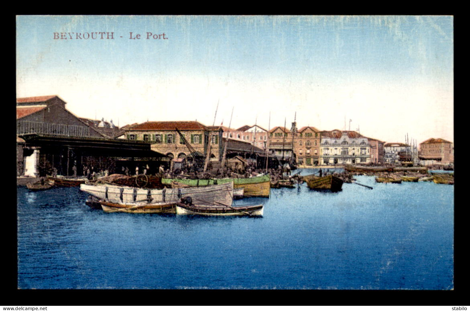 LIBAN - BEYROUTH - LE PORT - CARTE COLORISEE - Libanon