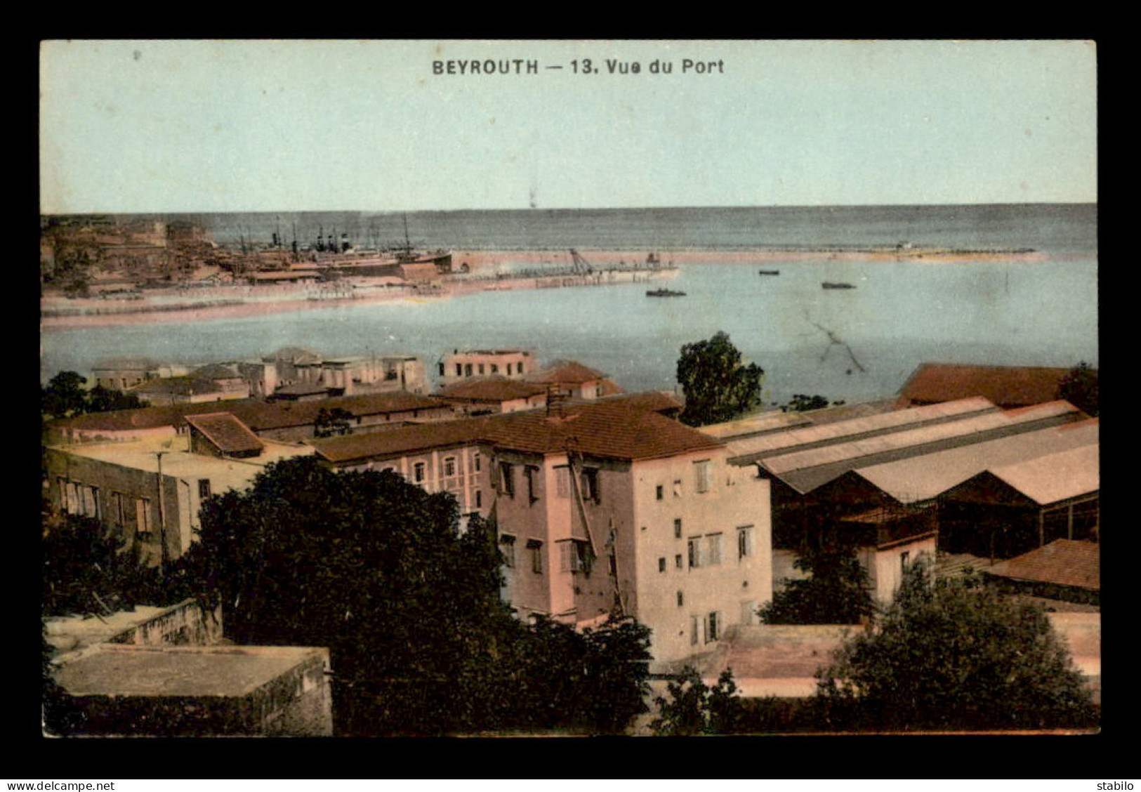 LIBAN - BEYROUTH - VUE DU PORT - CARTE COLORISEE - Libanon