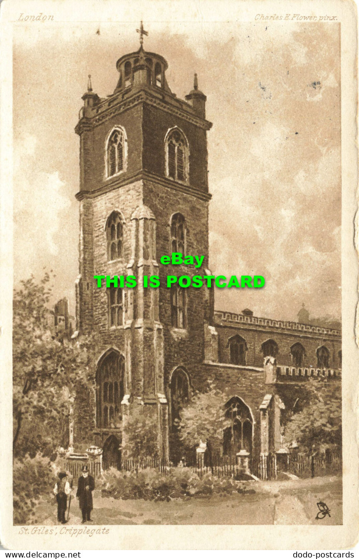 R590460 London Churches. St. Giles. Cripplegate. Tuck. Photogravure Series 500. - Sonstige & Ohne Zuordnung