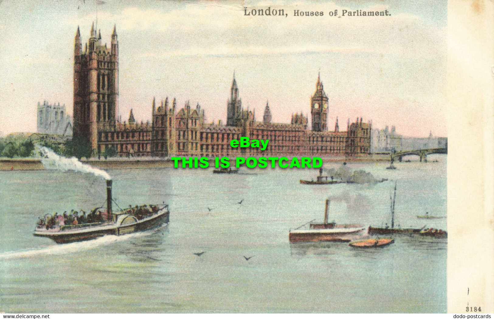R591530 London. Houses Of Parliament. 3184. 1907 - Sonstige & Ohne Zuordnung