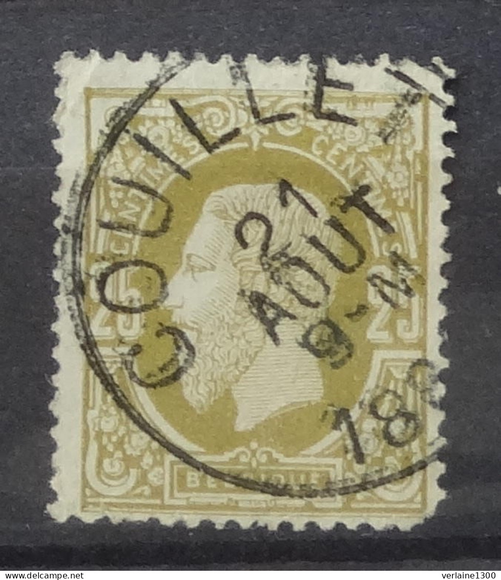 32 Avec Belle Oblitération Couillet - 1869-1883 Leopold II.