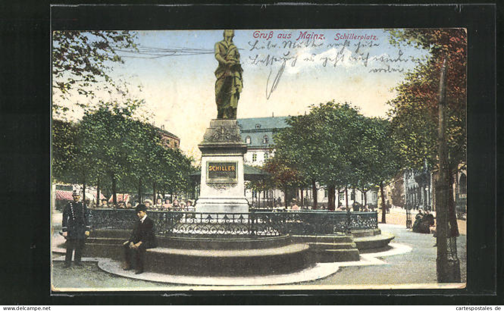 AK Mainz, Denkmal Am Schillerplatz  - Mainz