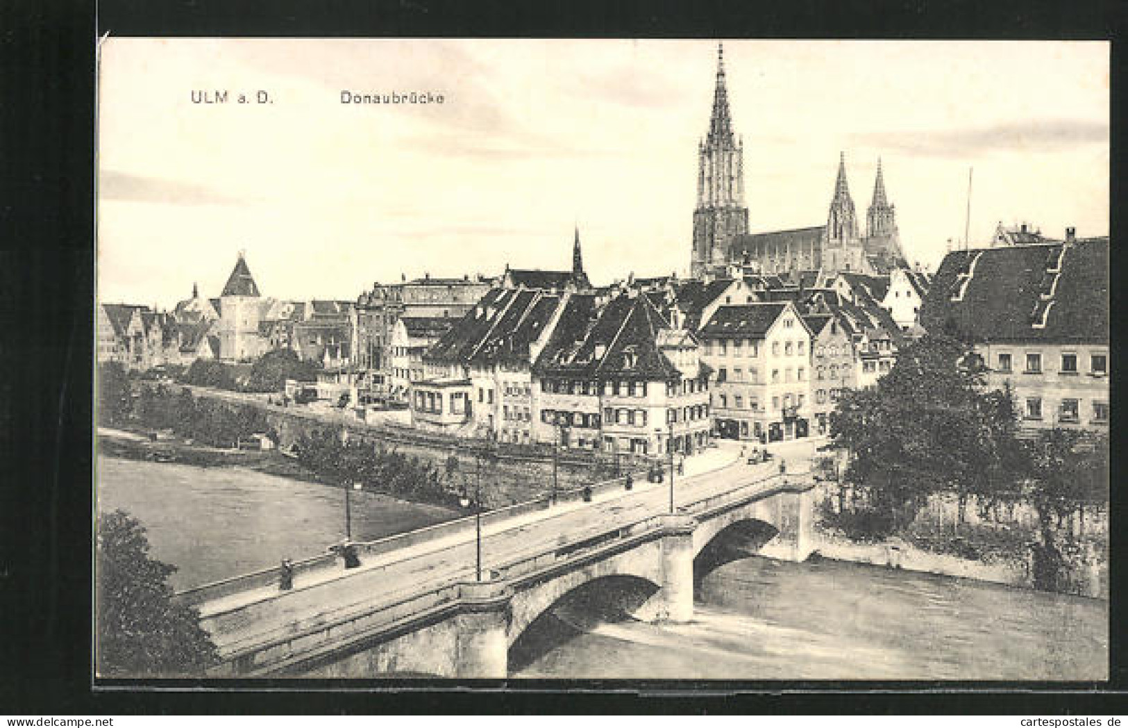AK Ulm A.D., Ortspartie An Der Donaubrücke  - Ulm