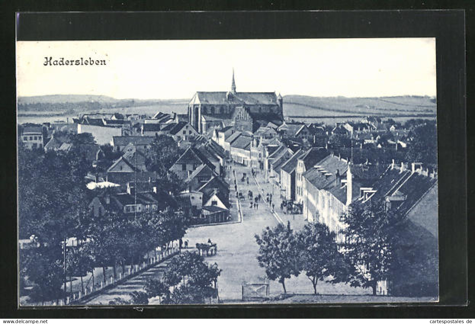 AK Hadersleben, Blick über Die Dächer Der Stadt Auf Die Kirche  - Denemarken