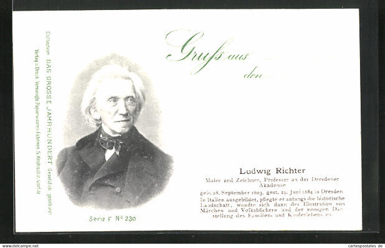 Künstler-AK Ludwig Richter: Porträt Des Zeichners Und Malers Ludwig Richter  - Entertainers