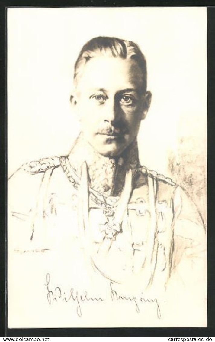 AK Kronprinz Wilhelm Von Preussen In Uniform  - Königshäuser