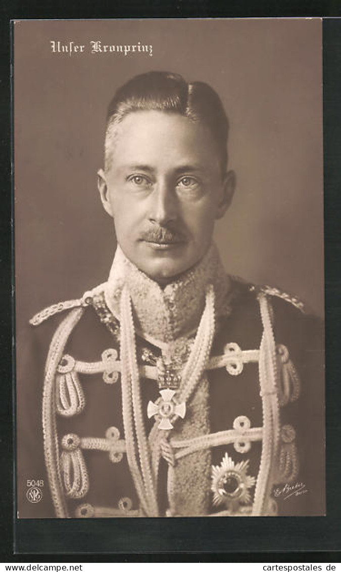 AK Porträtbild Von Kronprinz Wilhelm Von Preussen  - Königshäuser