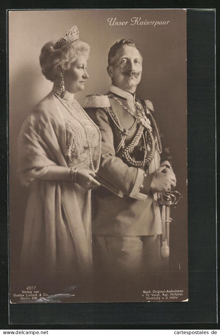 AK Unser Kaiserpaar Kaiserin Auguste Victoria & Kaiser Wilhelm II.  - Königshäuser
