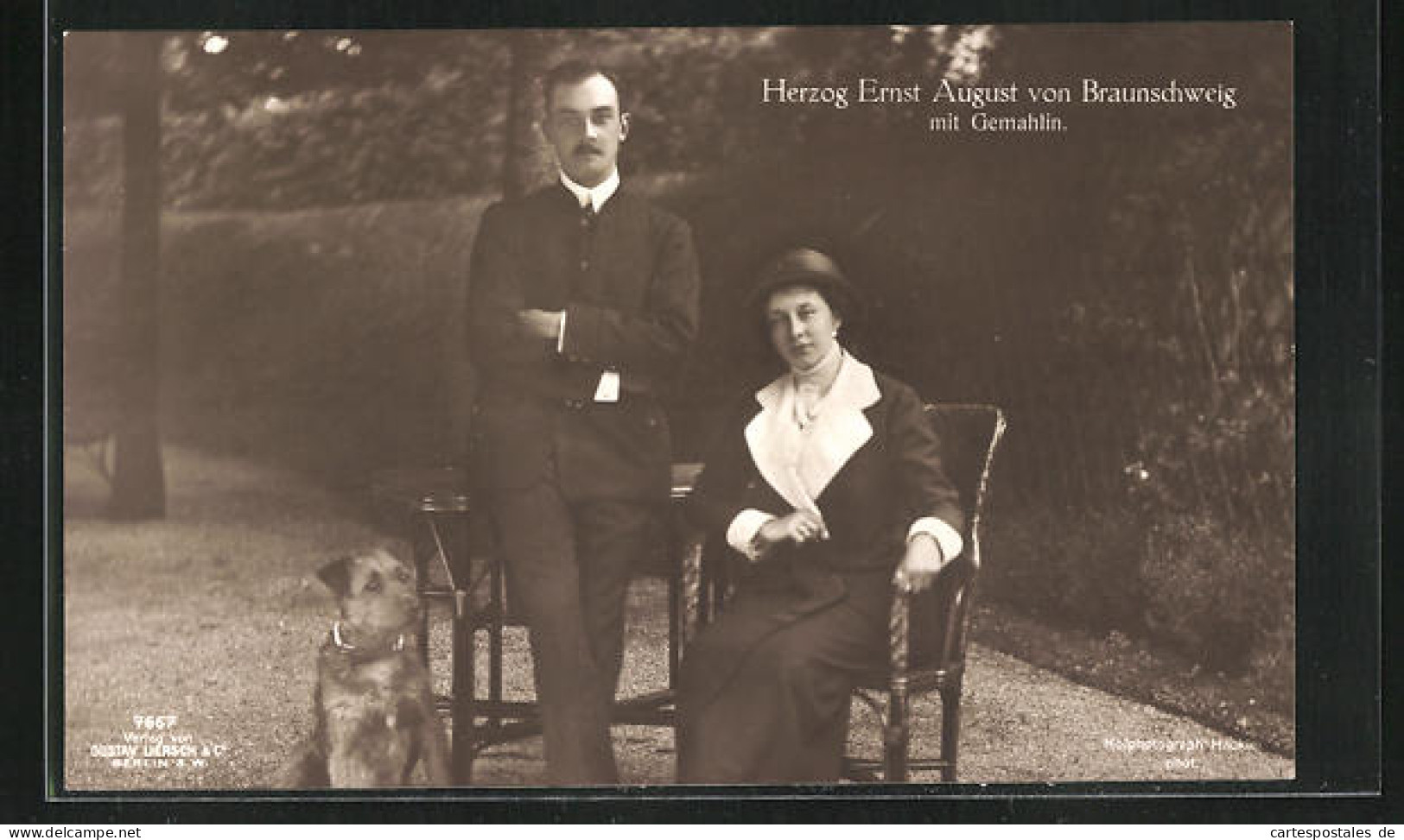 AK Herzog Ernst August Von Braunschweig Mit Gemahlin  - Royal Families