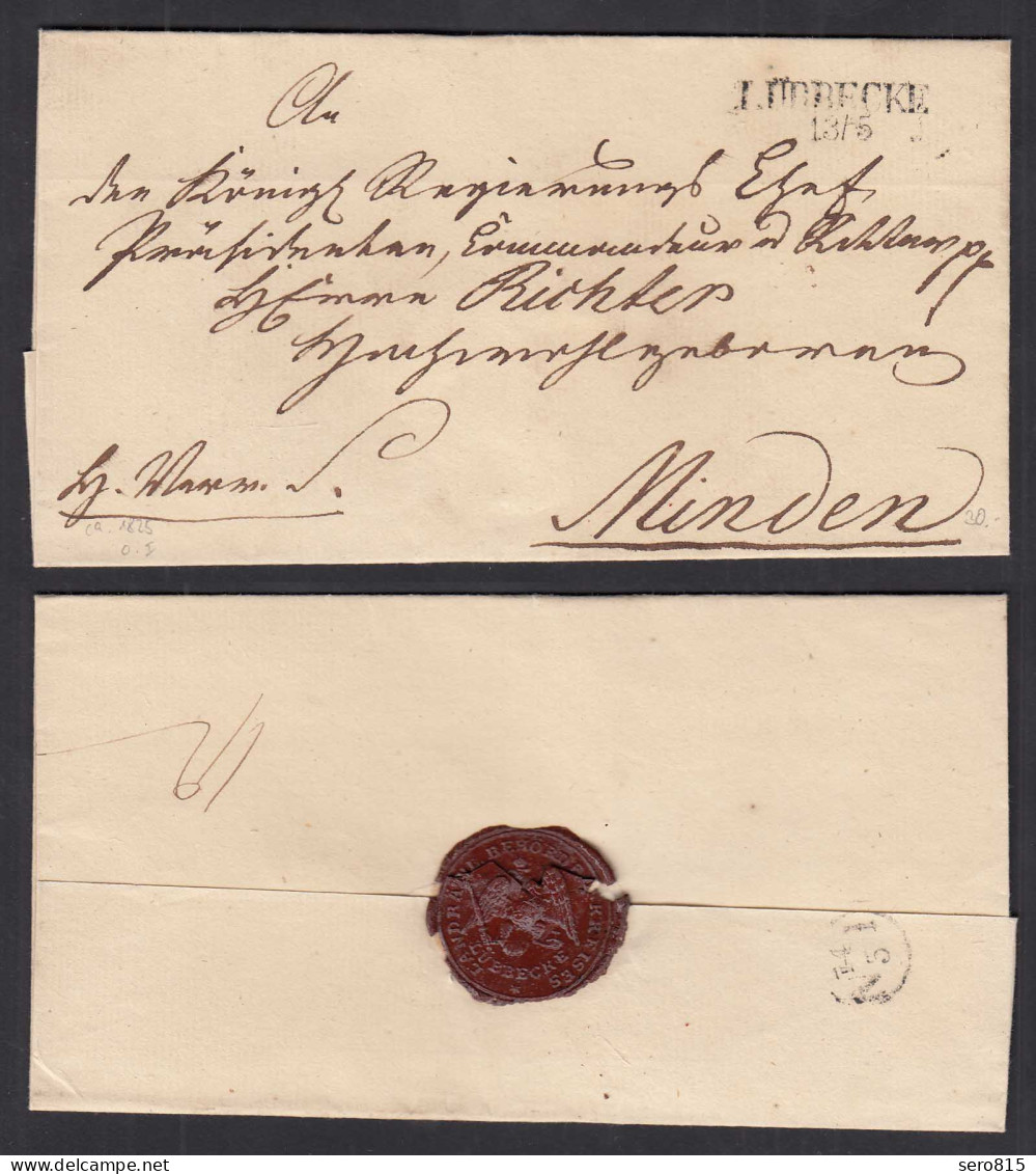 Ca. 1825 Umschlag LEBBECKE L2 13.5. Nach MINDEN   (32089 - Otros & Sin Clasificación