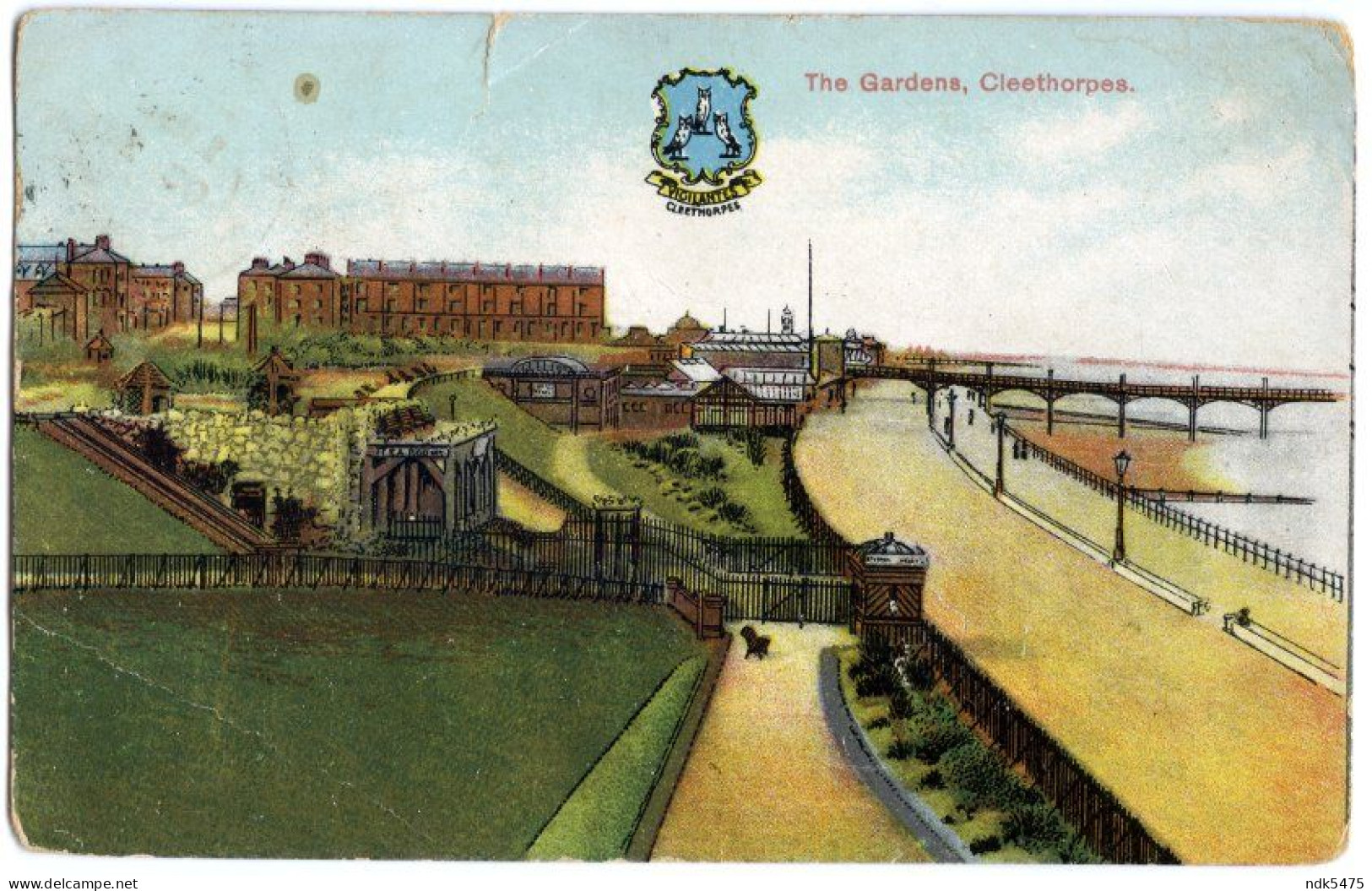 CLEETHORPES : THE GARDENS / GRIMSBY POSTMARK / FOCHABERS, GORDON CASTLE, LODGE (ROBB) - Autres & Non Classés