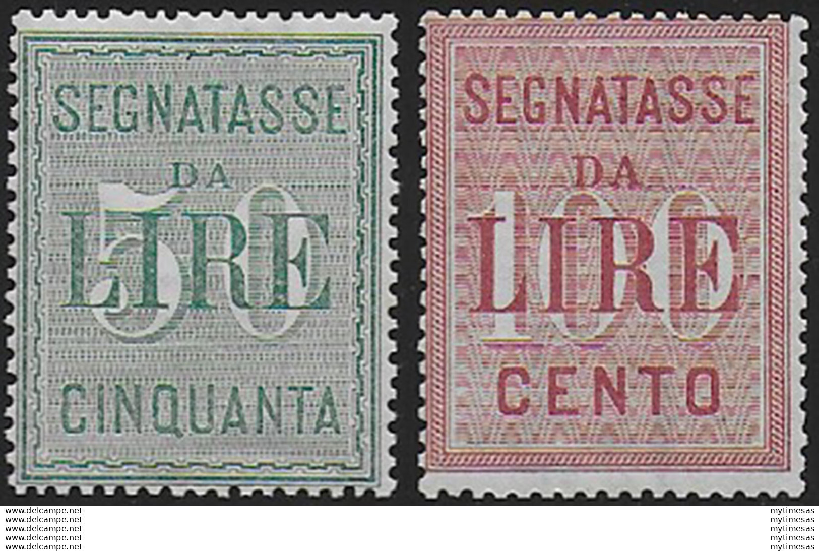 1884 Italia Segnatasse Cifre Bianche MNH Sass N. 15/16 - Autres & Non Classés