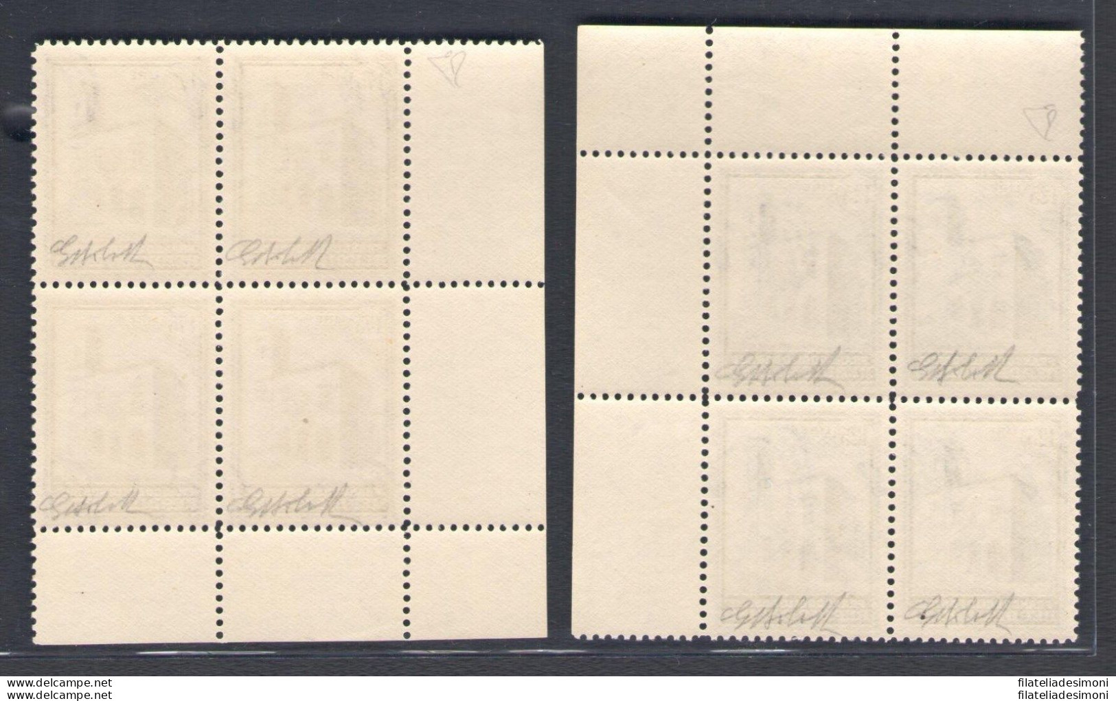 1932 SAN MARINO N° 159/163 SPLENDIDE QUARTINE MNH** Certificati Diena/Bolaffi - Andere & Zonder Classificatie