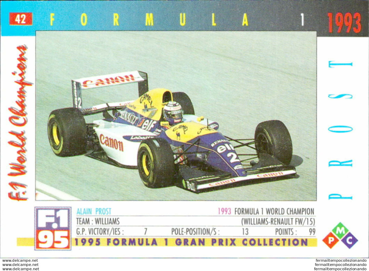 Bh42 1995 Formula 1 Gran Prix Collection Card Prost N 42 - Catalogus