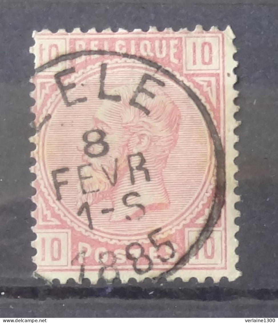 38 Avec Belle Oblitération Zele - 1883 Leopold II