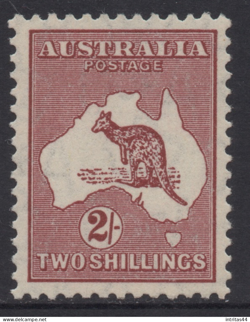 AUSTRALIA 1935  2/- MAROON KANGAROO (DIE II) TYPE (A)  STAMP PERF.12 CofA WMK  SG.134 MNH. - Mint Stamps