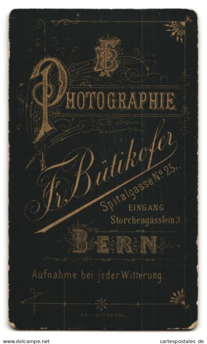 Fotografie Fr. Bütikofer, Bern, Spitalgasse 25, Stattlicher Herr Im Anzug Mit Victor-Emanuel Bart  - Personas Anónimos