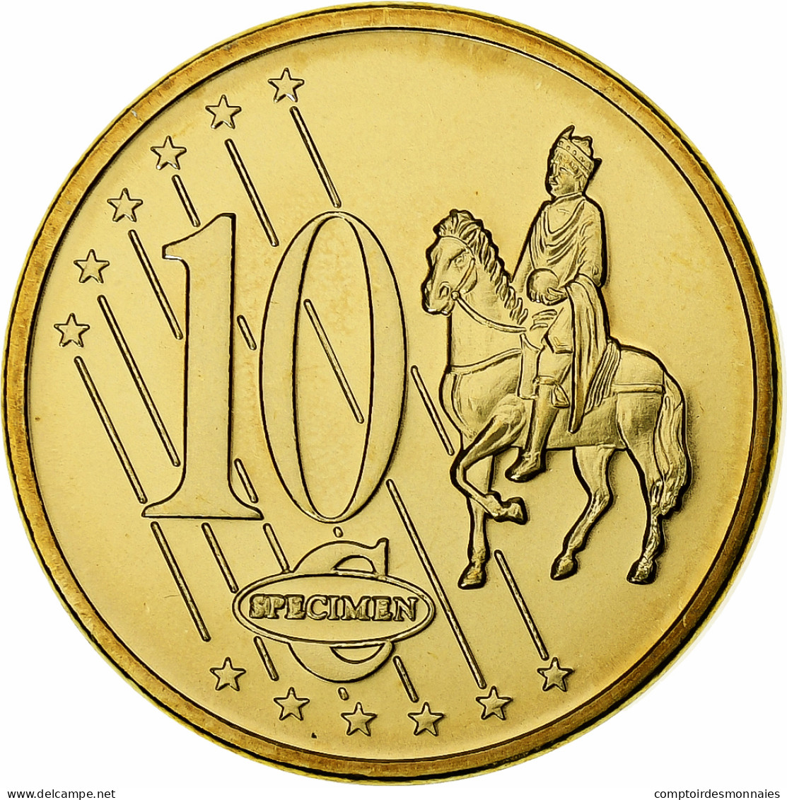 Grande-Bretagne, 10 Euro Cent, Fantasy Euro Patterns, Essai-Trial, 2002, Laiton - Privéproeven