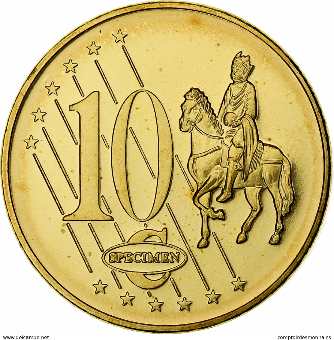 Malte, 10 Euro Cent, Fantasy Euro Patterns, Essai-Trial, 2004, Laiton, FDC - Privatentwürfe