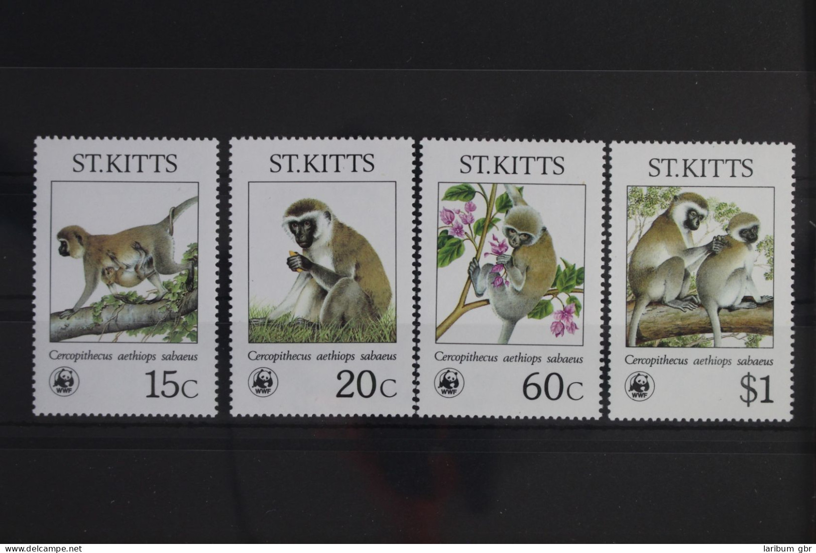 St. Kitts 184-187 Postfrisch Affen #WR719 - St.Kitts-et-Nevis ( 1983-...)