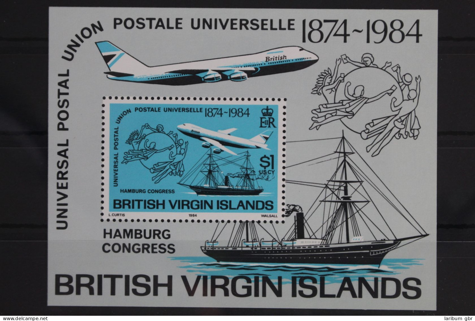 Jungferninseln Block 20 Mit 472 Postfrisch Flugzeug #WW006 - Britse Maagdeneilanden