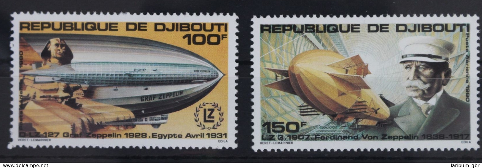 Dschibuti 285-286 Postfrisch 80 Jahre Zeppeline #WW049 - Djibouti (1977-...)