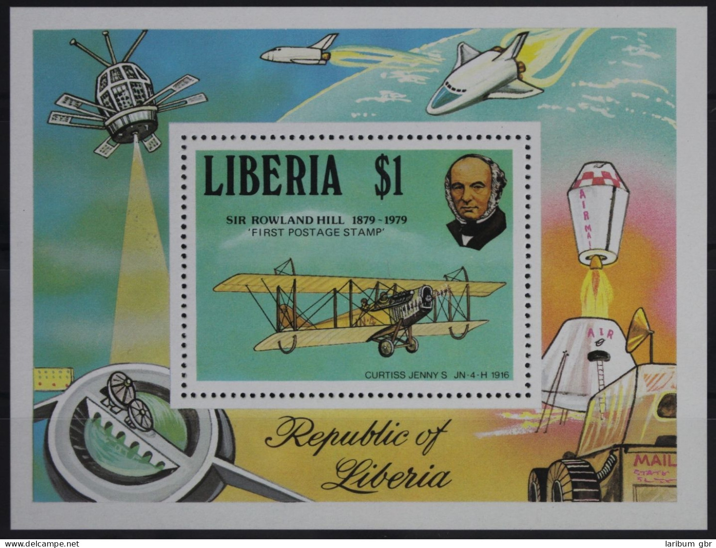 Liberia Block 93A Mit 1104 Postfrisch Flugzeug Luftfahrt #WW032 - Liberia