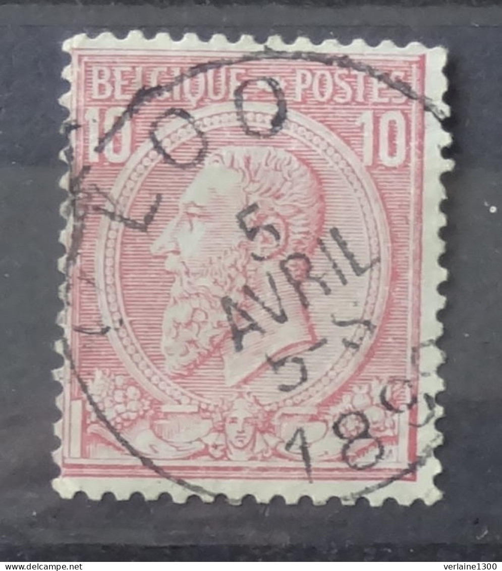 46 Avec Belle Oblitération Loo - 1884-1891 Leopold II