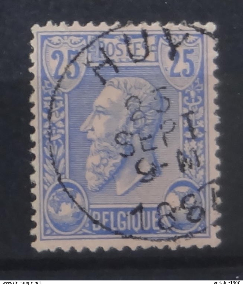 48 Avec Belle Oblitération Huy - 1884-1891 Léopold II
